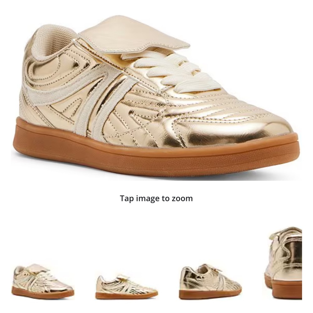 STEVE MADDEN madrid metallic gold shoes 7.5